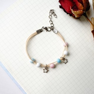 Vòng tay handmade hạt gốm đủ màu