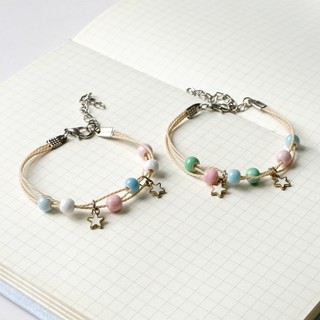Vòng tay handmade hạt gốm đủ màu