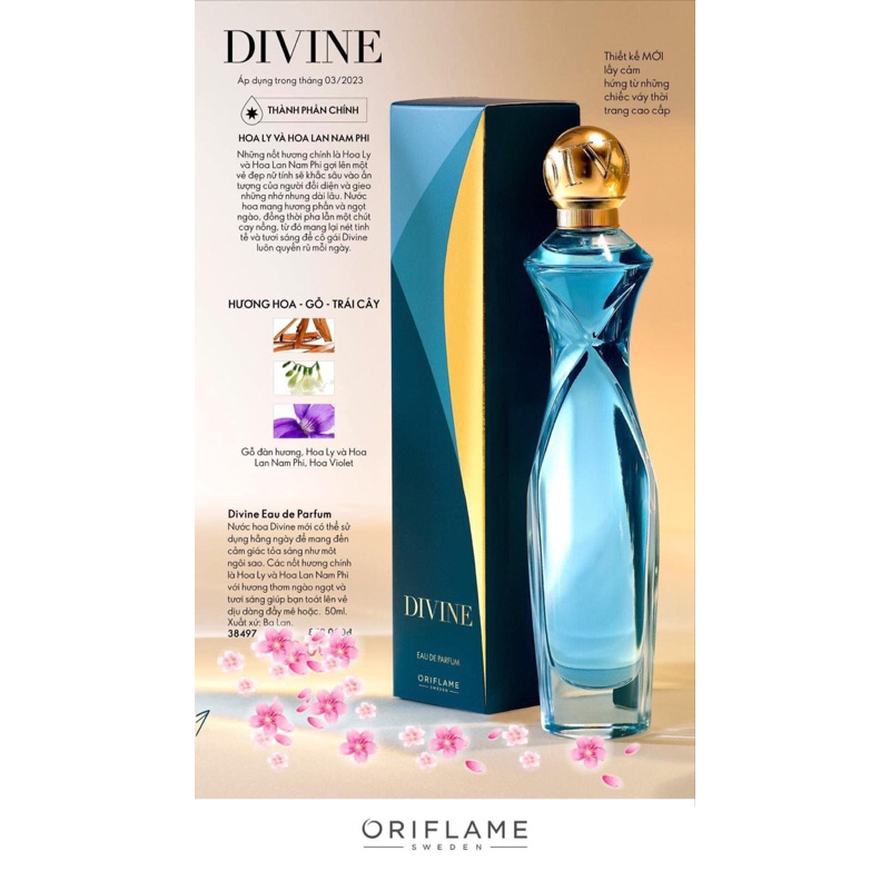 Nước hoa nữ Divine xanh 50ml