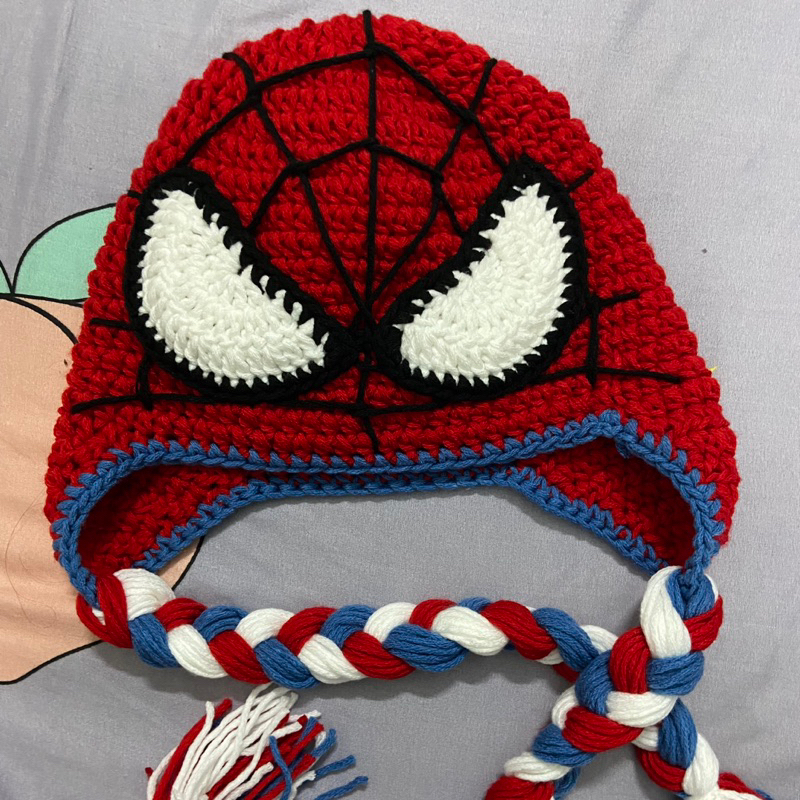 Mũ len spiderman beanie handmade
