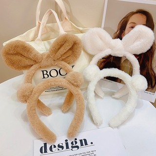 CC81 Băng đô cài tóc tai gấu lông xù mịn dễ thương