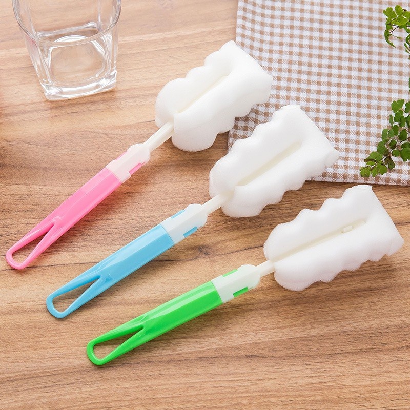 Dụng cụ cọ rửa bình sữa cho bé , cọ cốc đa năng tiện dụng bằng mút hình đám mây