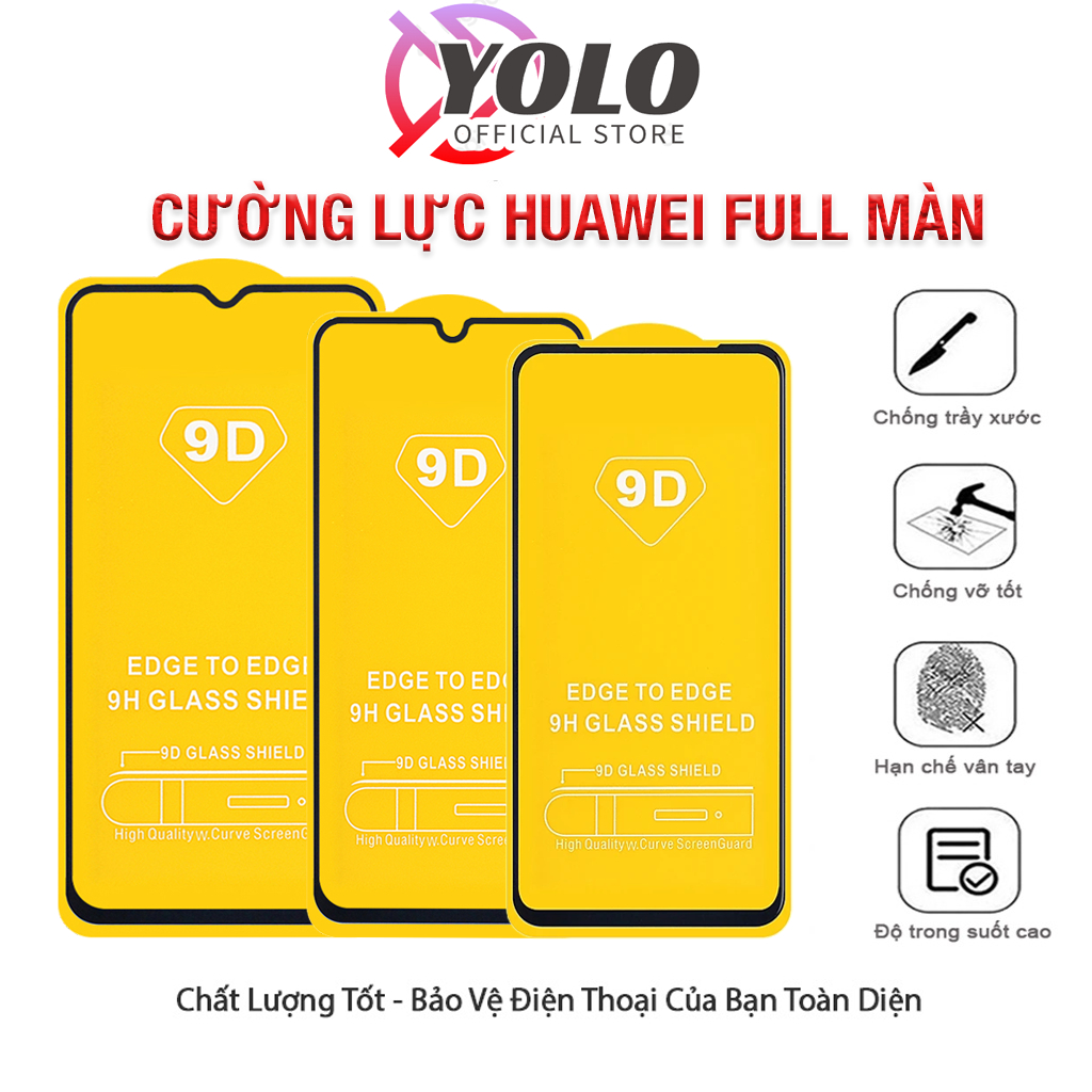 Kính cường lực huawei nova 5t nova 3i nova 2i nova 3e nova 3 trong suốt và full màn 9D tặng kèm khăn lau màn hình [FM]