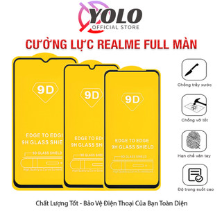 Kính cường Lực Realme 5 5i 5s 6 7 8 pro 9 pro 9i C21y c21 narzo 50 2 3 neo gt 7 7i 8i 9i q2 q3 c35 c30 c33 5G Kính [9D]