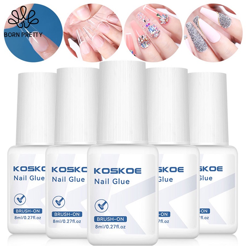 BORN PRETTY Keo Dán Móng Giả 8ml Nhanh Khô Keo Dán Móng Đính Đá Siêu Chắc Keo Đính Đá