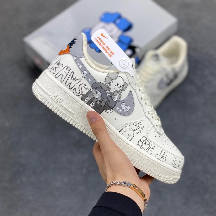 Giày Af1 Xi Măng - bản mới , Giày Sneaker_Air Force 1 xám Cao Cấp Bản Classic Full Size Nam Nữ FULL BILL BOX