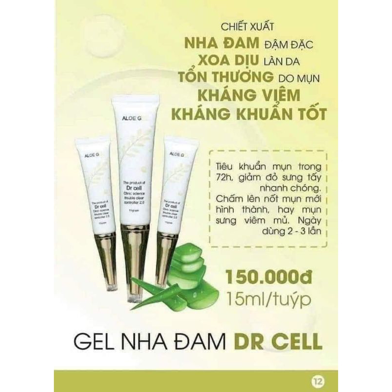 Gel trị mụn nha đam