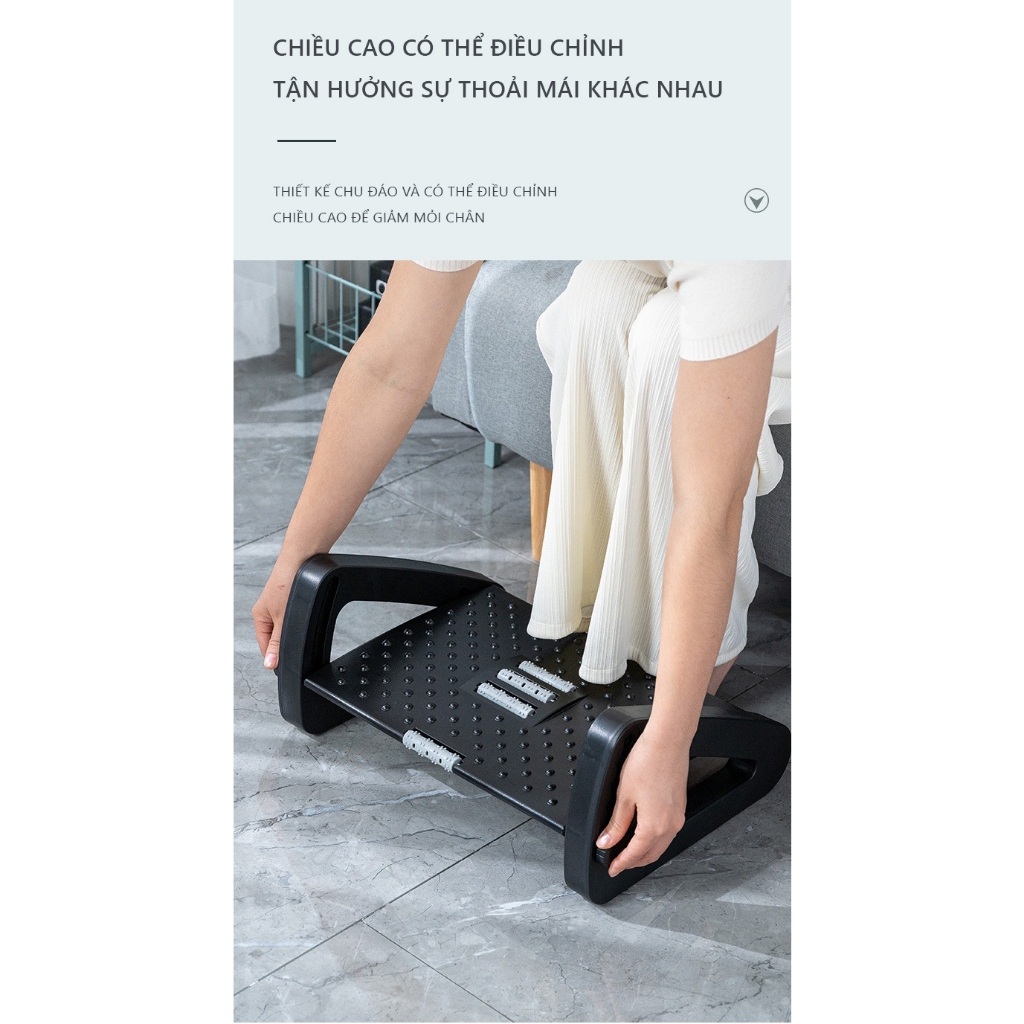 Ergonomic Footrest Ghế gác chân công thái học thương hiệu Unlimi - GN62