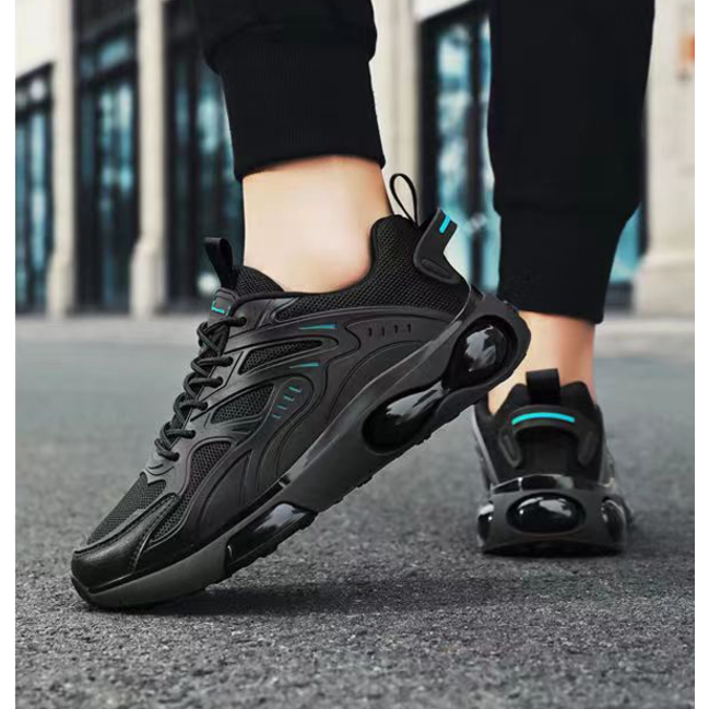 - Giày thể thao sneaker nam full black 2 bản phối new 2023 B9