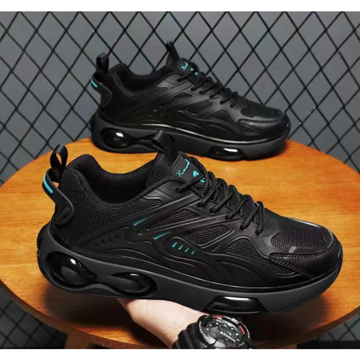 - Giày thể thao sneaker nam full black 2 bản phối new 2023 B9