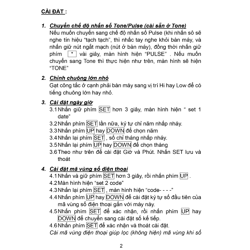 Điện thoại cố định có dây bàn phím trên tay cầm, 2 màn hình hiện số gọi tới, treo tường, cho hotel, cty, gia đình.