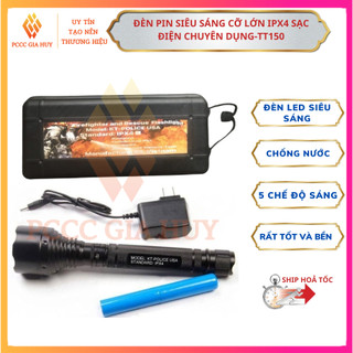 Đèn pin siêu sáng IPX4, đèn pin dùng trong pccc, đèn pin chiếu siêu sáng