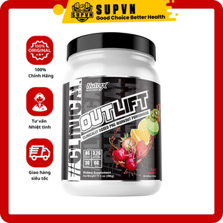 Outlift Nutrex Pre workout 20 lần dùng - Tăng sức mạnh trước tập kèm Bcaa phục hồi cơ