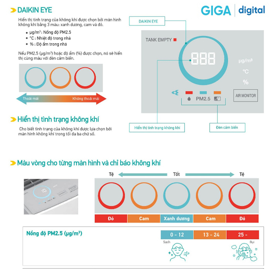 Máy lọc không khí và tạo ẩm Daikin Twin Streamer MCK70ZVM7-T  - Màu Nâu - BH 12 Tháng - Chính Hãng