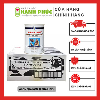Combo 6 lon Sữa non Alpha lipid New Zealand 450g (1 thùng sữa)