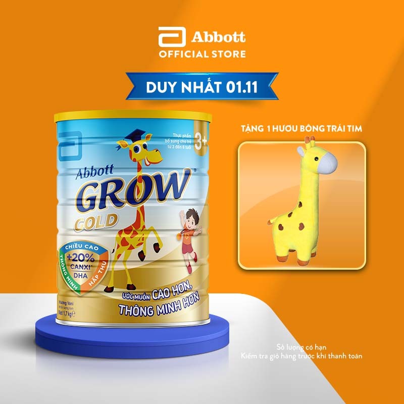 Sữa bột Abbott Grow Gold 3+ 1.7Kg