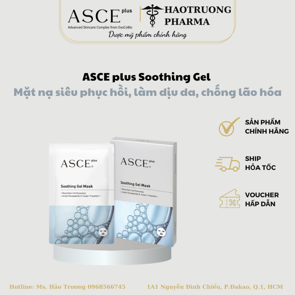 Mặt nạ ASCE plus Soothing Gel siêu phục hồi, làm dịu da, chống lão hóa 3m/hộp