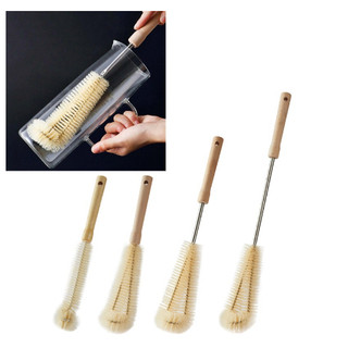 Chổi cọ rửa ly tách chai lọ thuỷ tinh cán gỗ