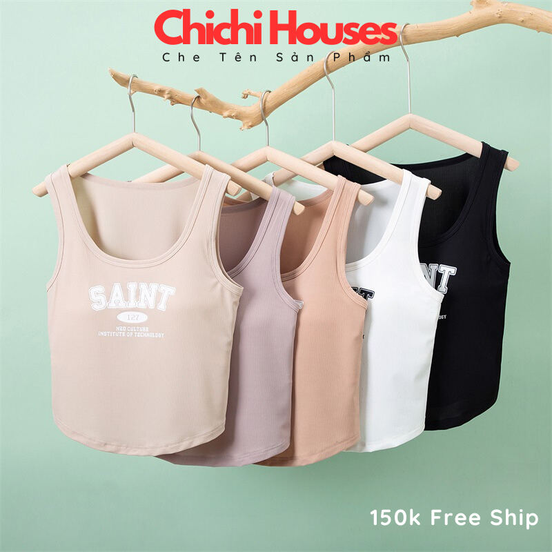 Áo Bra Nữ Cotton CHICHI HOUSES Thun Mềm Mại Đệm Mút Liền Áo Cá Tính Trẻ Trung Gợi Cảm - 127
