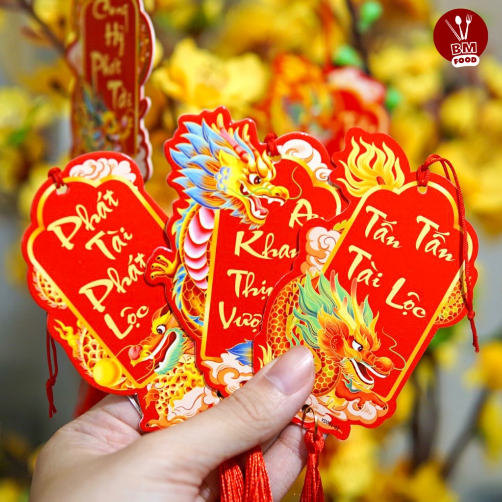 Set 6 Thẻ Treo Cây Trang Trí Tết Nhiều Mẫu