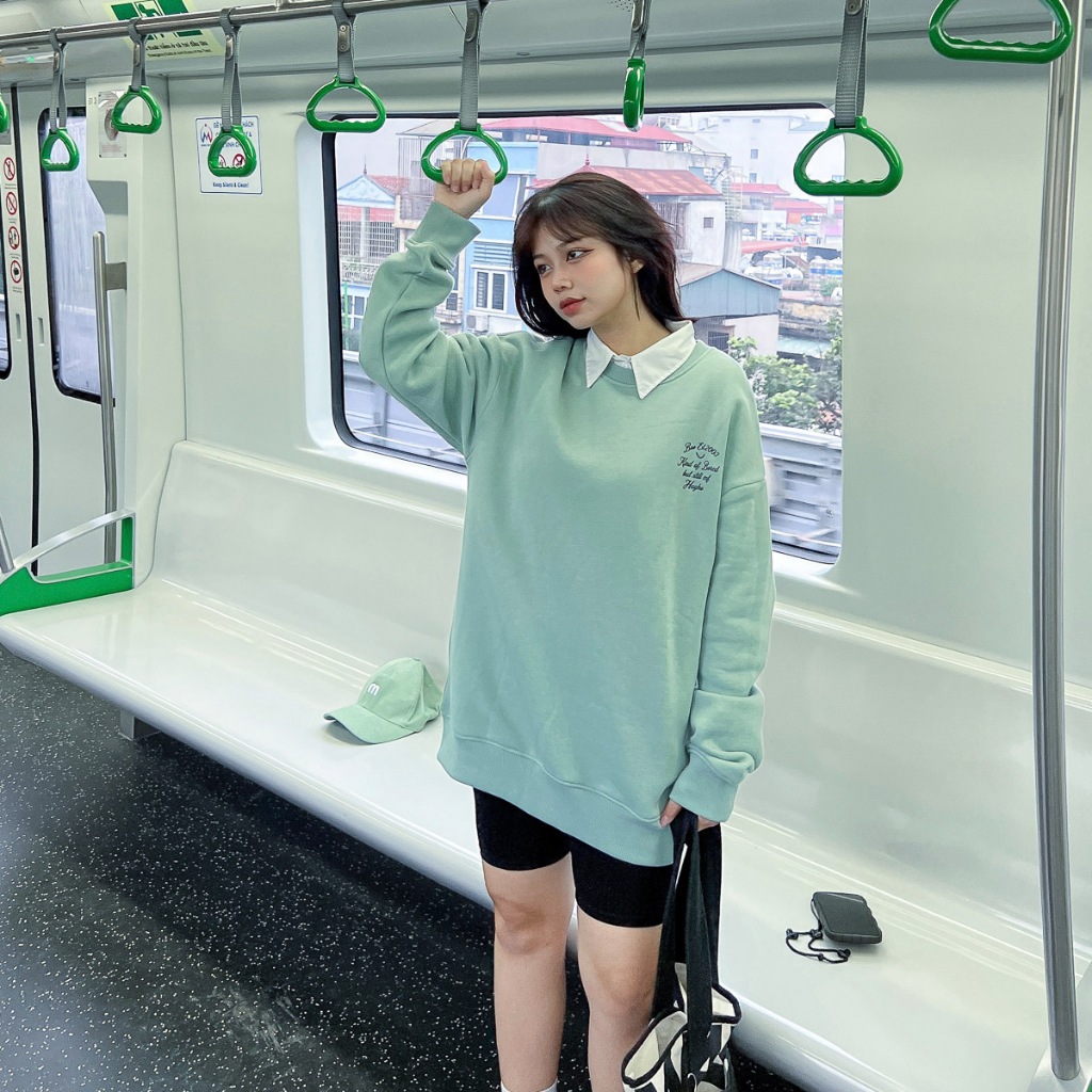 Áo Nỉ BOO Dáng Oversize Unisex In Graphic Hayho Essenital