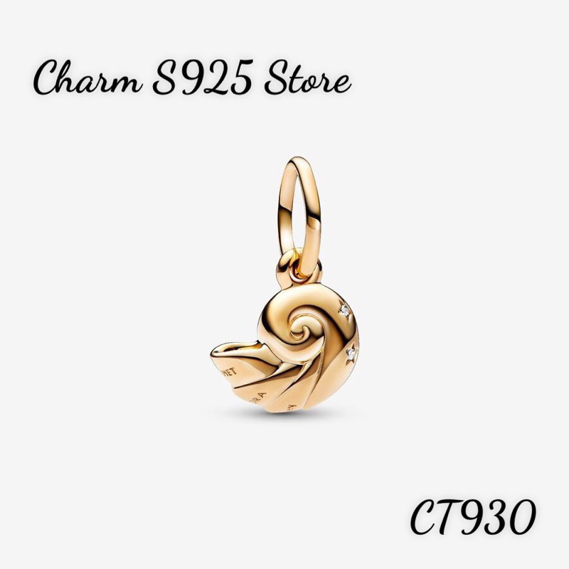CHARM PAN ALE TREO VỎ SÒ DISNEY MÀU VÀNG HÀNG CAO CẤP