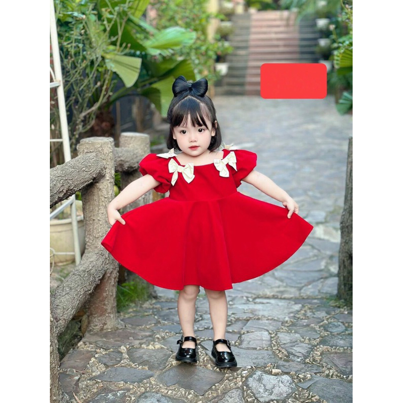Váy nhung bé gái v1991 nhà mộc baby store 10-28kg