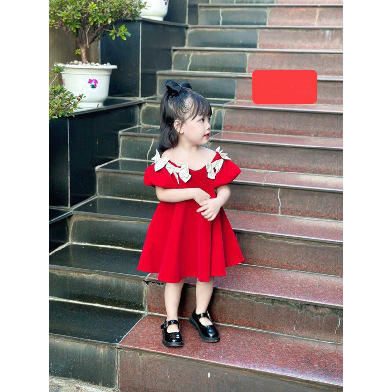 Váy nhung bé gái v1991 nhà mộc baby store 10-28kg