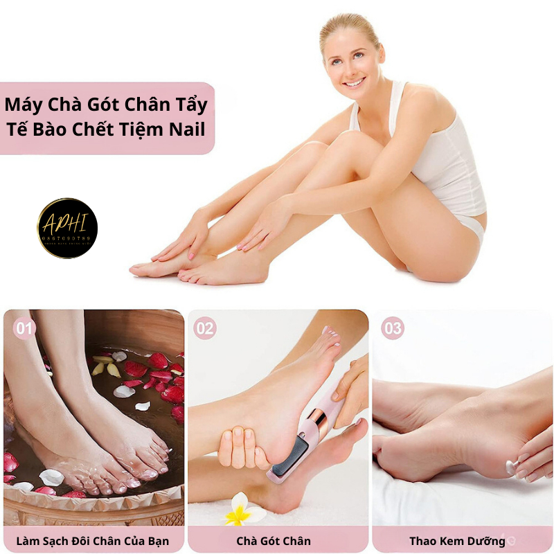 Máy Chà Gót Chân Tự Động, Tẩy Tế Bào Chết Tại Nhà Sạc Pin Tích Điện 2 Đầu Mài - FL58