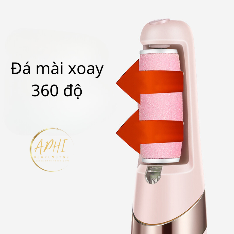 Máy Chà Gót Chân Tự Động, Tẩy Tế Bào Chết Tại Nhà Sạc Pin Tích Điện 2 Đầu Mài - FL58