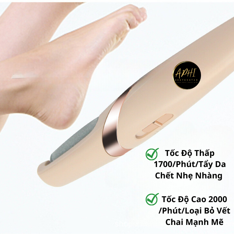 Máy Chà Gót Chân Tự Động, Tẩy Tế Bào Chết Tại Nhà Sạc Pin Tích Điện 2 Đầu Mài - FL58