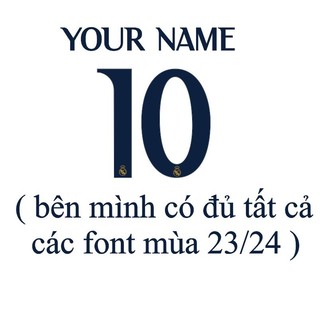 In Tên Số Chuẩn Font Thi Đấu - In Theo Yêu Cầu Của Khách