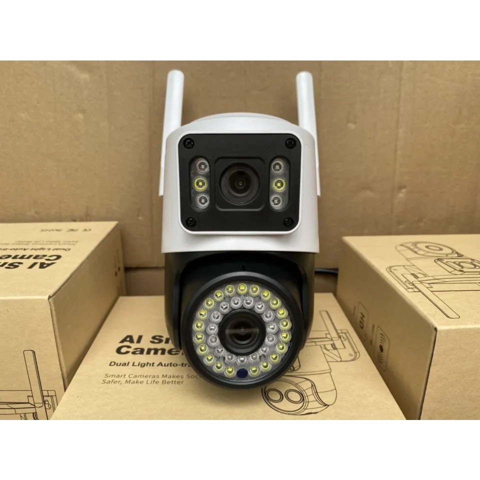 CAMERA YOOSEE 5M - 2 CAM 2 KHUNG HÌNH Q42D XEM TOÀN CẢNH - NGOÀI TRỜI