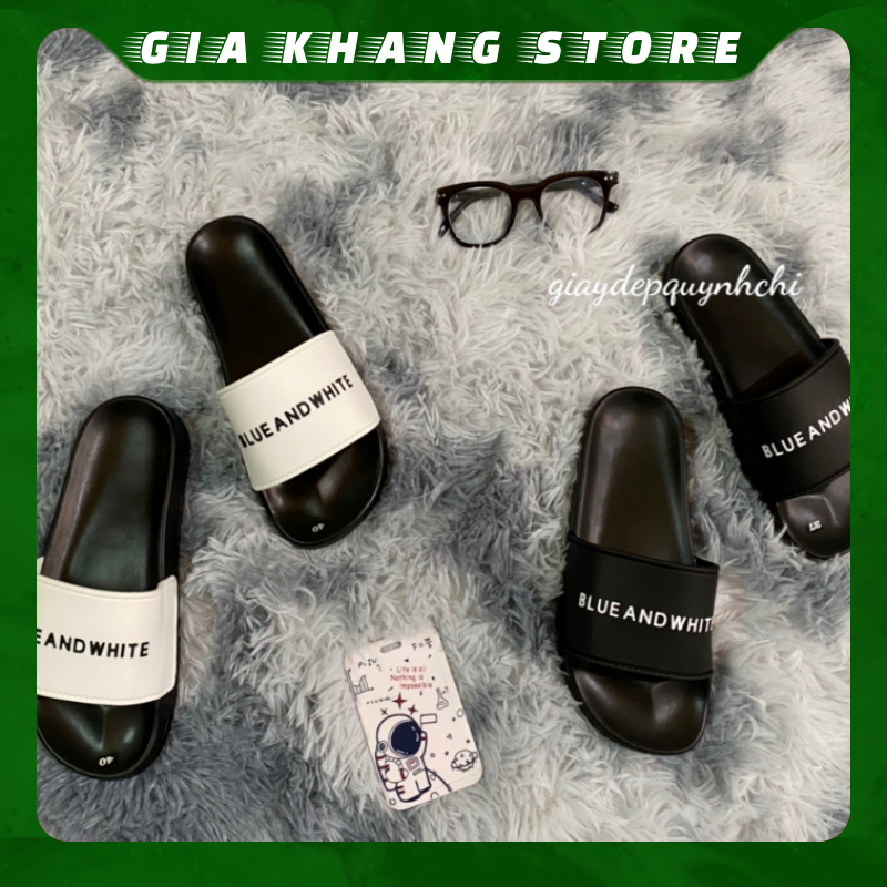 Dép nam cao cấp  đẹp Blue And White hàng sẵn kho  - GIA KHANG STORE