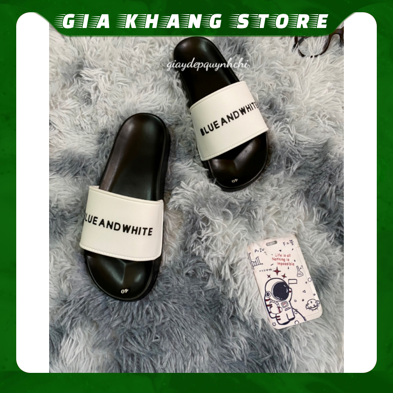 Dép nam cao cấp  đẹp Blue And White hàng sẵn kho  - GIA KHANG STORE