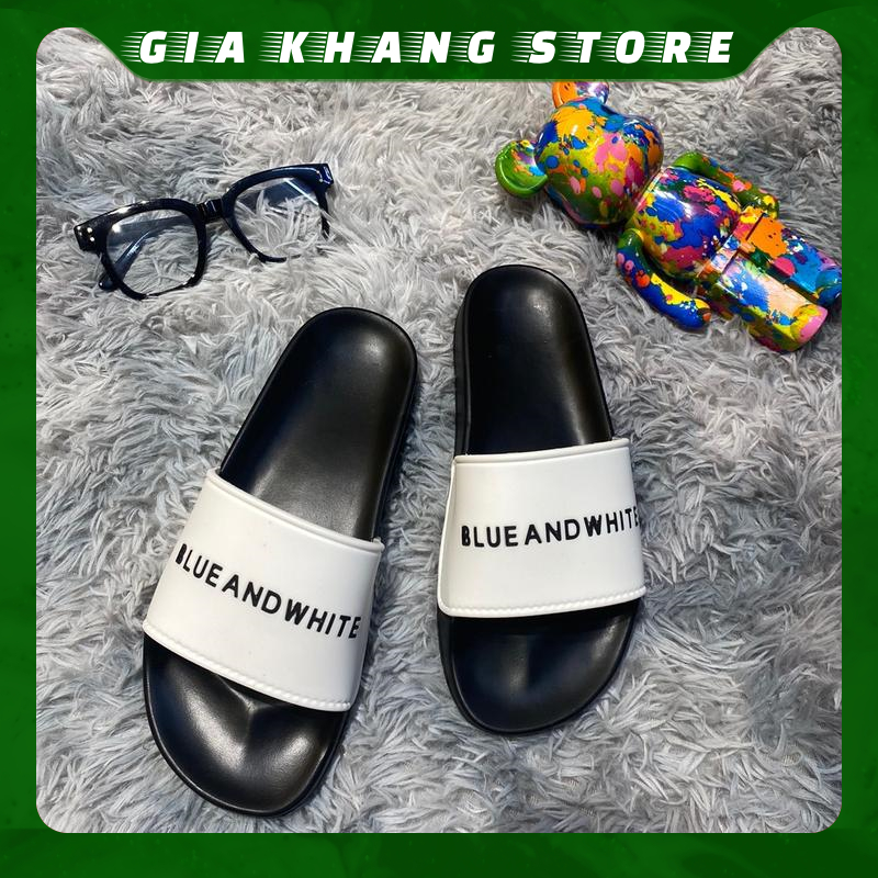 Dép nam cao cấp  đẹp Blue And White hàng sẵn kho  - GIA KHANG STORE
