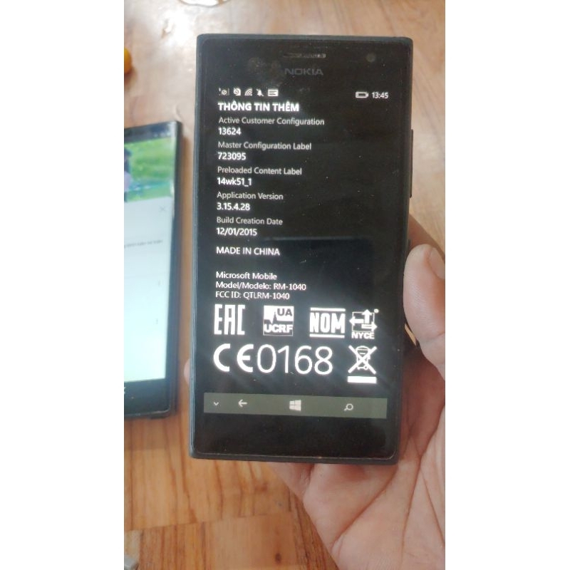 Điện Thoại nokia 730 như hình