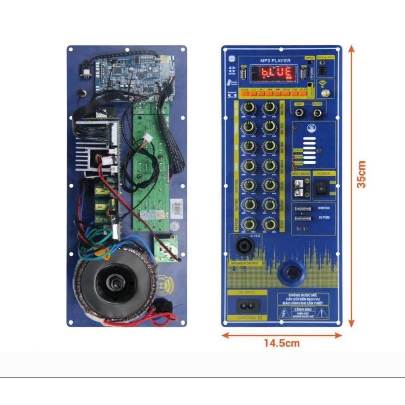 Bo mạch loa kéo DSP V20x 4 tấc đôi