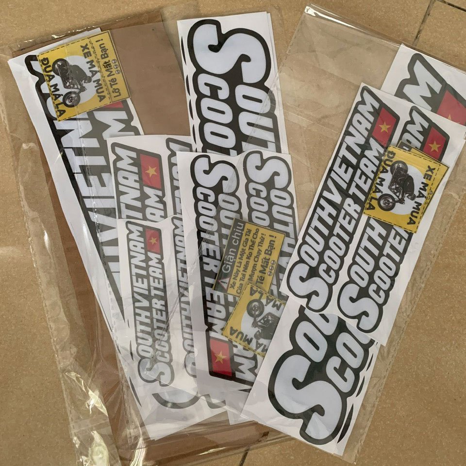 Bộ Tem South Vietnam Scooter Team - Team Dán Xe Ex 150 Winner Wave Vario