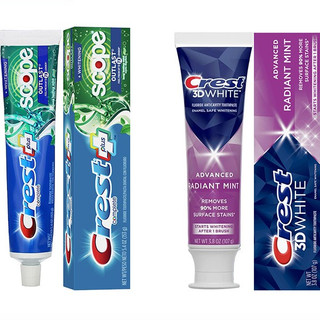 Kem Đánh Trắng Răng White Advanced Radiant Mint 107g, Scope Outlast Complete Whitening Toothpaste 153g