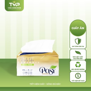 KHĂN GIẤY ĂN RÚT POSY 375 TỜ KHỔ NHỠ SIÊU MỀM MỊN, NHỎ GỌN