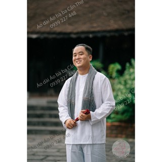 BIGSIZE Bộ bà ba Cate trắng - Bộ bà ba Bigsize- may sỉ bà ba toàn quốc - May bộ bà ba theo yêu cầu