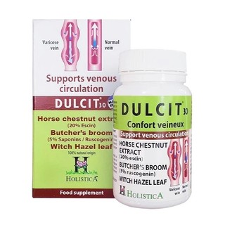 Viên Uống Giãn Tĩnh Mạch Dulcit Holistica Giúp Giảm Đau Chân, Nặng Chân Do Suy Giãn Tĩnh Mạch