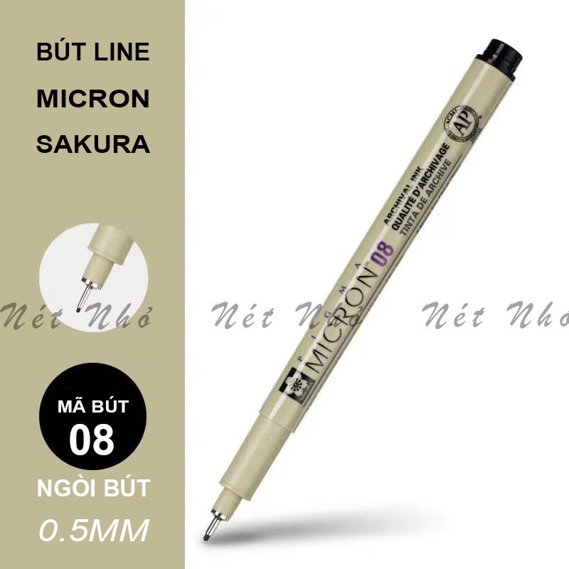 Bút Line Đi Nét, Bút MICRON Bút Vẽ Kỹ Thuật Art Line Drawing Kháng Nước Ngòi Bút Chống Mài Mòn