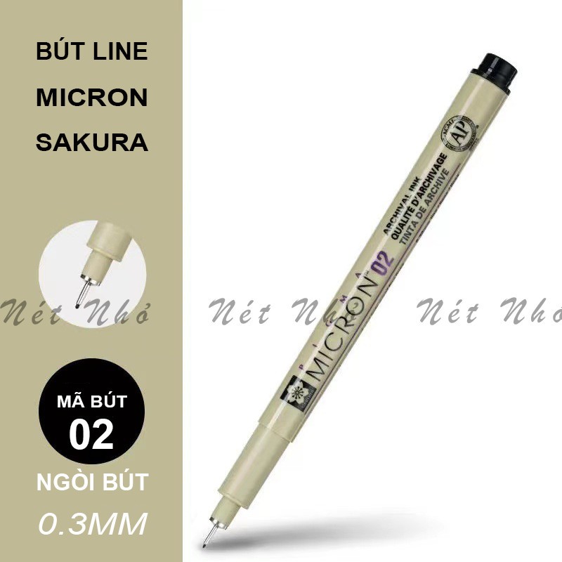 Bút Line Đi Nét, Bút MICRON Bút Vẽ Kỹ Thuật Art Line Drawing Kháng Nước Ngòi Bút Chống Mài Mòn