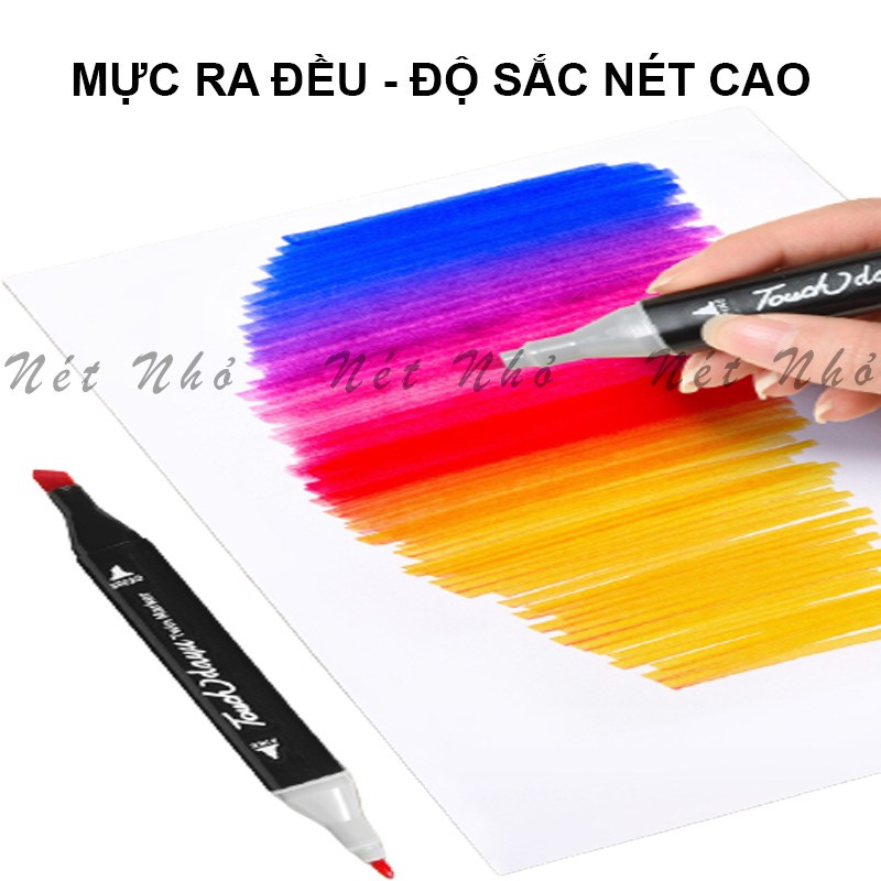 Bút Marker Màu Marker Vẽ Tranh Vẽ Anime Thiết Kế Thời Trang Màu Sắc Sắc Nét Tặng Kèm Túi Vải