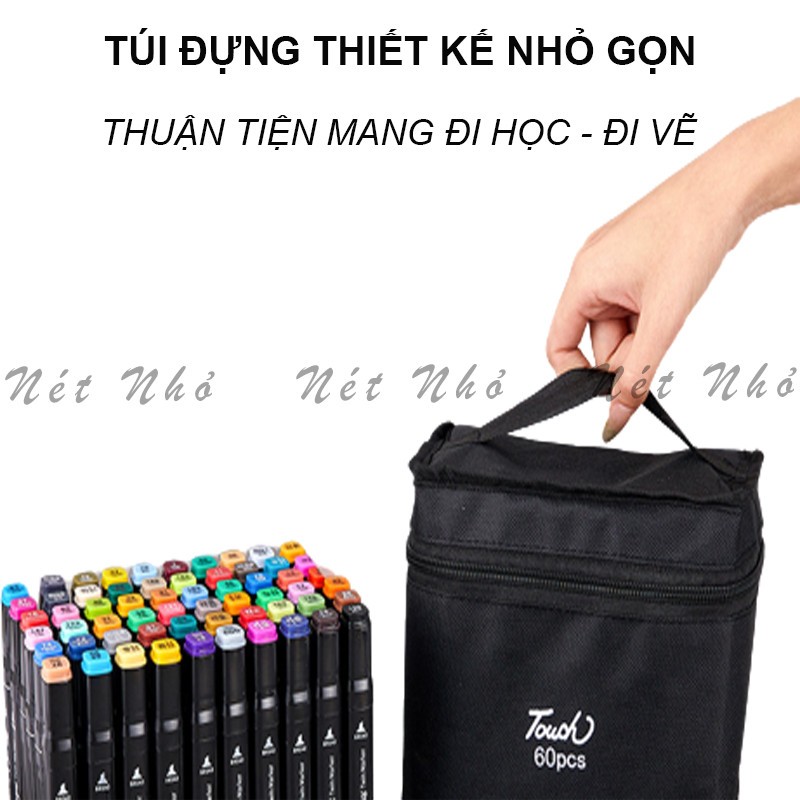 Bút Marker Màu Marker Vẽ Tranh Vẽ Anime Thiết Kế Thời Trang Màu Sắc Sắc Nét Tặng Kèm Túi Vải