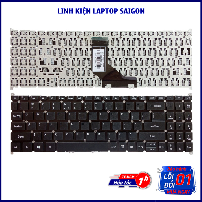 Phím Laptop Acer Aspire E5 573 574 575 576 722 F5 521 571 572 573 V5 591 V3 574 Acer 573 574 575 576 722 521 571 572 573