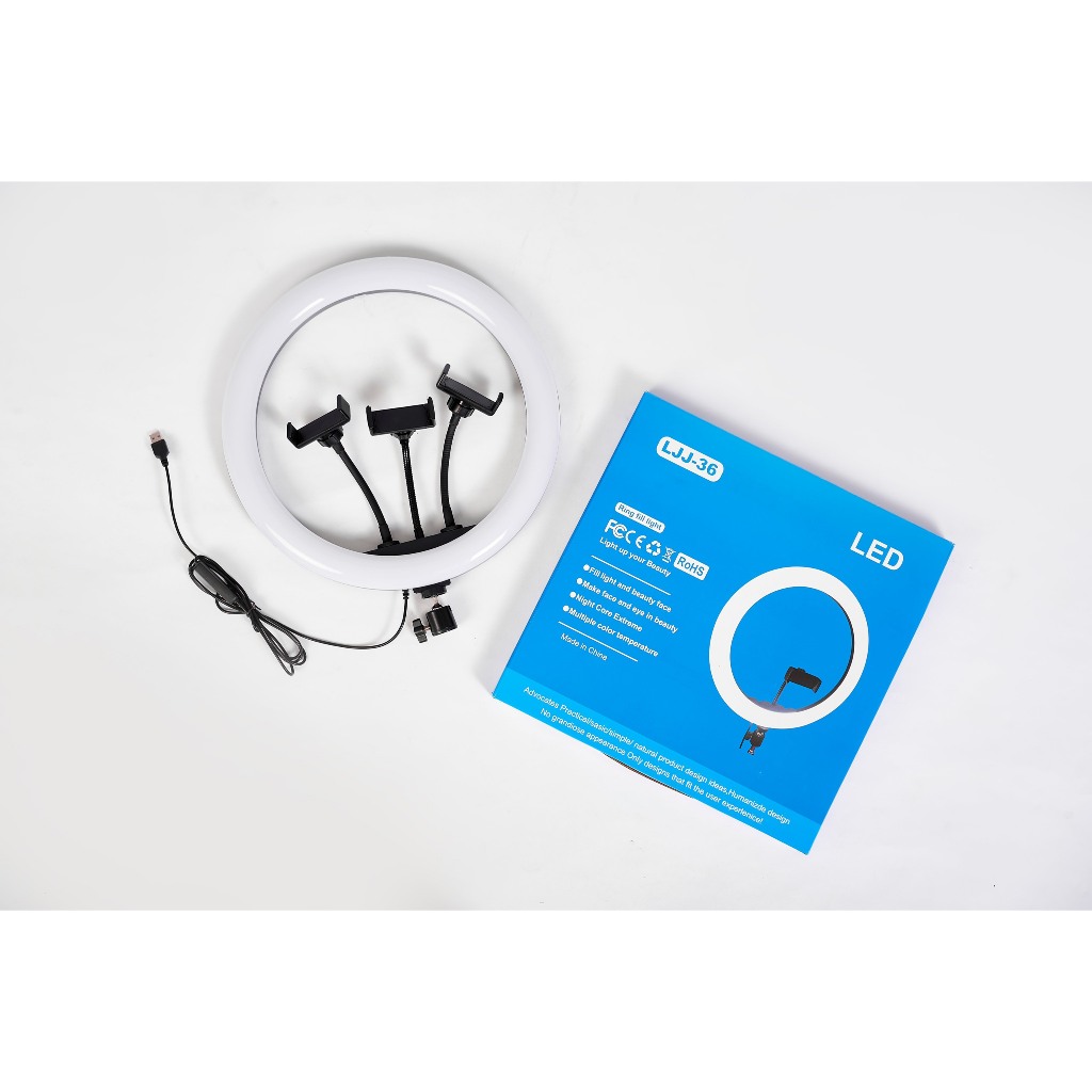 Đèn Livestream Size 36cm Kèm Giá Đỡ Cao 2,1m, Đèn Led Quay Video, Chụp Hình