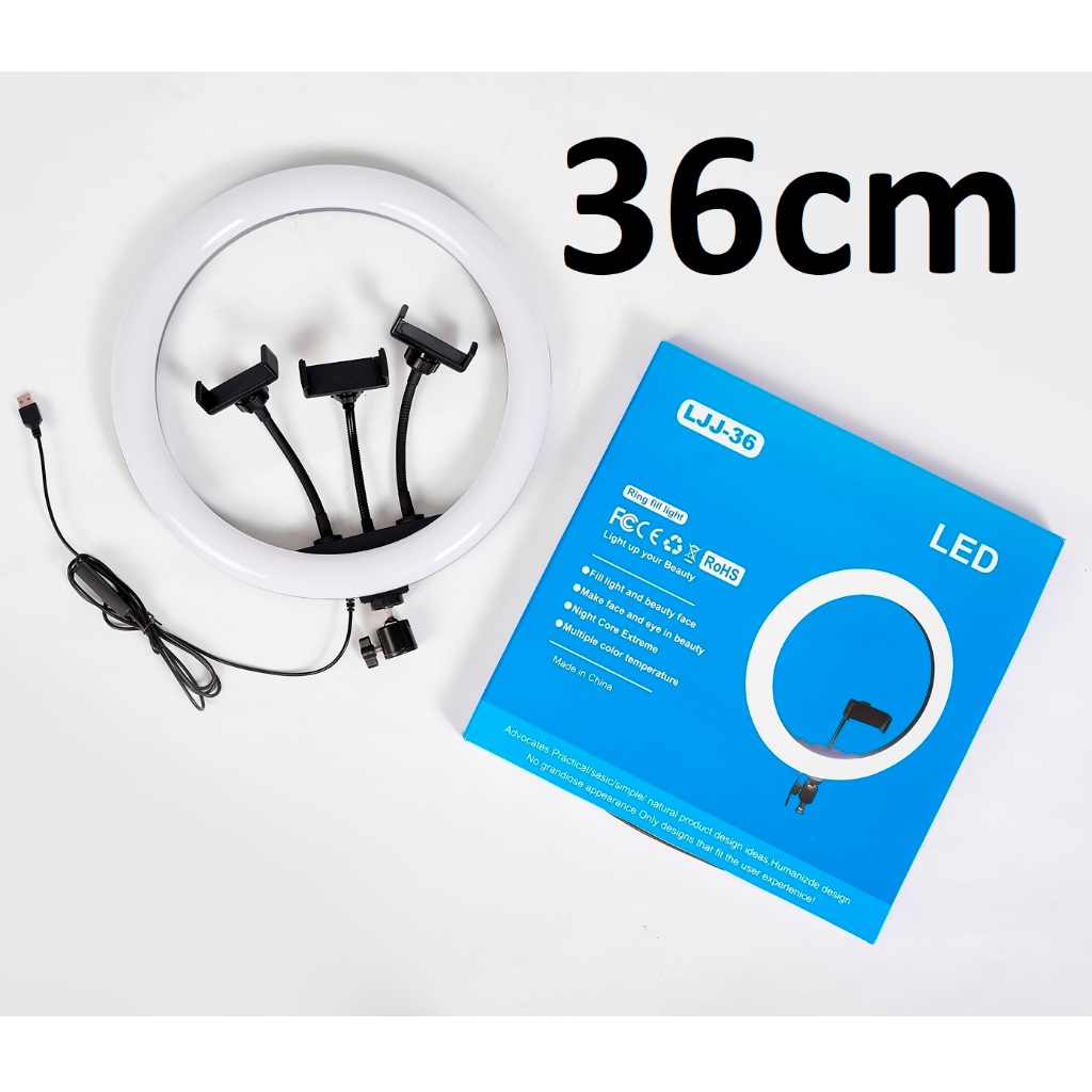 Đèn Livestream Size 36cm Kèm Giá Đỡ Cao 2,1m, Đèn Led Quay Video, Chụp Hình